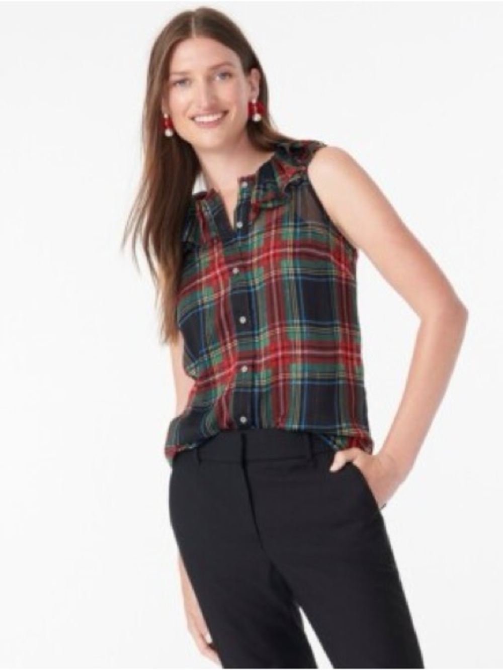 J. Crew Ruffle Collar Top